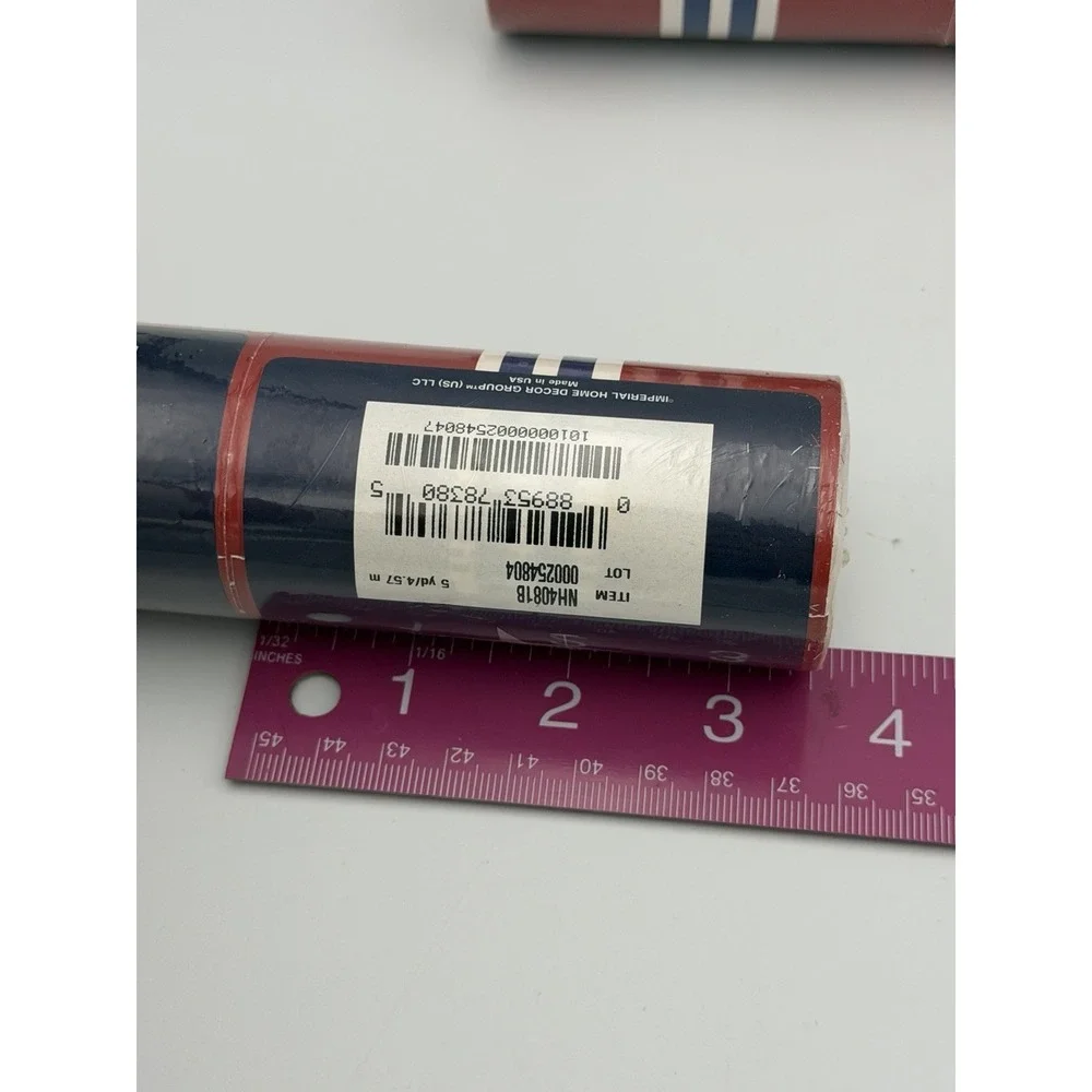 Nautica Wallpaper Border Red Navy Stripe 5 Yards Lot of 4 Sealed NEW